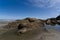 Low tide near rocks of Beards Hollow