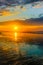 Low tide sunrise on Old Orchard Beach in Maine