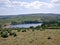 Low water in moorland reservoir