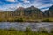 Lowe river and Chugach mountains in Alaska