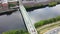 Lowell, Massachusetts, John E. Cox Memorial Bridge, Merrimack River, Aerial View