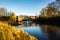 The lower bridge pool on the River Dee at Telford Bridge in Tongland, Scotland