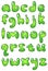 Lower case eco bubble alphabet