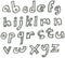 Lower case marker alphabet