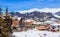 Lower Chenus lift station. Ski Resort Courchevel 1850 m