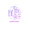 Lower costs purple gradient concept icon