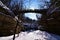 Lower dells bridge Vermillion river canyon Matthiessen State Park Illinois