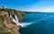 Lower Duden waterfalls, Mediterranean sea coast, Antalya, Turkey