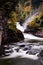 Lower Falls and Canyon at Letchworth State Park - Waterfall and Fall / Autumn Colors - New York