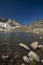 Lower Ibon Azul, blue lake with Pico de las Marmoleras 2.907 m in the background