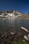 Lower Ibon Azul, blue lake with Pico de las Marmoleras 2.907 m in the background