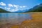 Lower Kananaskis Lake on a warm summer day