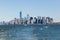 Lower Manhattan Skyline with Seagulls