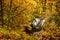 Lower North Falls in autumn in Silver Falls State Park, Oregon,