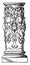 Lower Part of Column Profiled Shaft, profiled,  vintage engraving