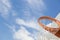 Lower Point of View of Community Basketball Hoop and Net