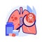 Lower respiratory infections abstract concept vector illustration.