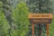 The Lower Stoner Trailhead sign for hikers in the mountainous region of Montezuma County, Colorado