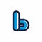 Lowercase b letter bold blue logo template