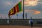 Lowering the state flag on sunset, Colombo