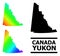 Lowpoly Rainbow Map of Yukon Province with Diagonal Gradient