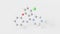 loxapine molecule 3d, molecular structure, ball and stick model, structural chemical formula loxitane