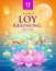 Loy krathong festival travel thailand poster design background