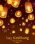 Loy Krathong Siamese festival of Lights traditional celebration of Thailand