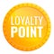 Loyalty gold point icon, cartoon style