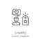 loyalty icon vector from customer engagement collection. Thin line loyalty outline icon vector illustration. Outline, thin line