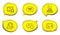 Loyalty program, Smile and Quickstart guide icons set. Employees messenger sign. Vector