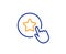 Loyalty star line icon. Bonus points. Discount program. Vector