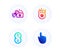 Loyalty star, Loyalty gift and Scroll down icons set. Hand click sign. Bonus reward, Bonus award, Swipe arrow. Vector