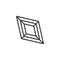 Lozenge diamond line icon