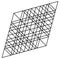 Lozenge, rhombus artistic geometric element with grid, mesh