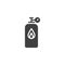 LPG gas bottle vector icon