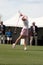 LPGA golfer Paula Creamer tees off