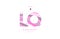lq l q alphabet letter logo pink purple line icon template vector