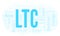 LTC or LiteCoin cryptocurrency coin word cloud.