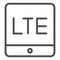 Lte coverage line icon. 4g internet vector illustration isolated on white. Networking outline style design, designed for