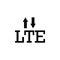 Lte, signal, arrows vector icon. Simple element illustration from UI concept.  Mobile concept vector illustration. Lte, signal,