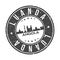 Luanda Angola Round Stamp Icon Skyline City badge Vector Seal.