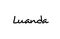 Luanda city handwritten word text hand lettering. Calligraphy text. Typography in black color