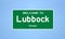 Lubbock, Texas city limit sign. Town sign from the USA.