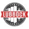 Lubbock Texas Round Travel Stamp. Icon Skyline City Design. Seal Tourism Badge Illustration.