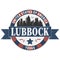 Lubbock Texas USA Round Stamp Icon Skyline City Design