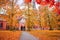 Lubeck Cathedral in autumn