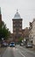 Lubeck, Germany - 07/26/2015 - View of road to Burgtor or Burg Tor nothern Gate in a gothic style, beautiful architecture