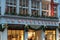Lubeck, Germany, November 19, 2021: Sales building and cafe with Christmas decorations from the famous marzipan manufacturer