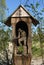 Lublin, Poland - May 2015: A wooden roadside shrine